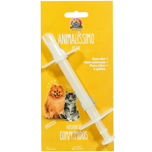 Aplicador de Comprimidos Animalíssimo Para Cães e Gatos